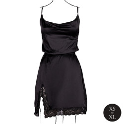 Amour by Le Desir Robe Fendue Krystal Noir